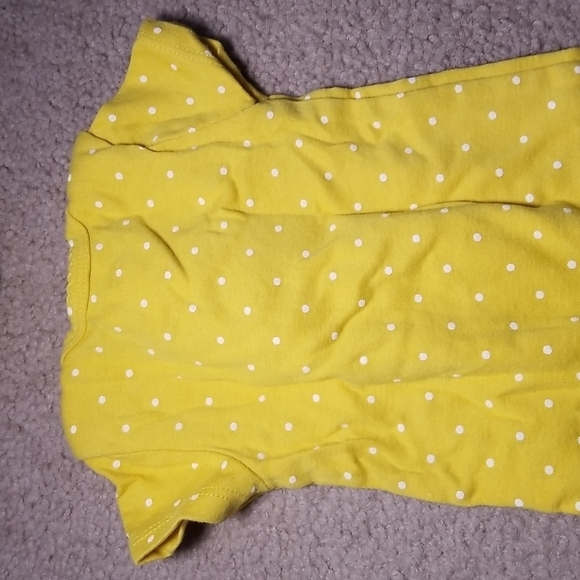 Carter's Baby Girl's Yellow Polkadot Onesie - Picture 7 of 7